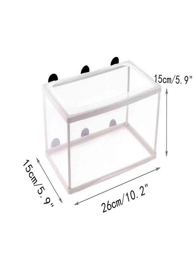 COMOK White Nylon Mesh Fish Fry Hatchery Breeder Box Separation Net w Suction Cups 2Pcs - Image 4